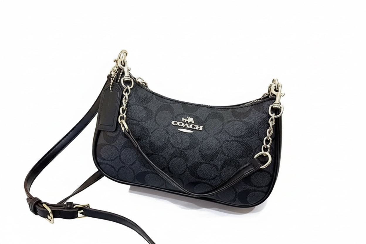 Golden Glam Coach Handbag – Elegant & Stylish✨